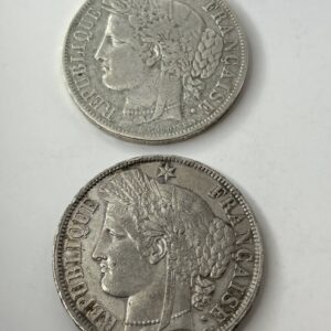 Argent pieces 2francs semeuse 3