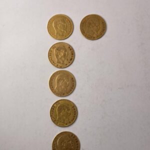 Or pieces 20francs napoleon3 lauree